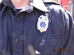 badge up close